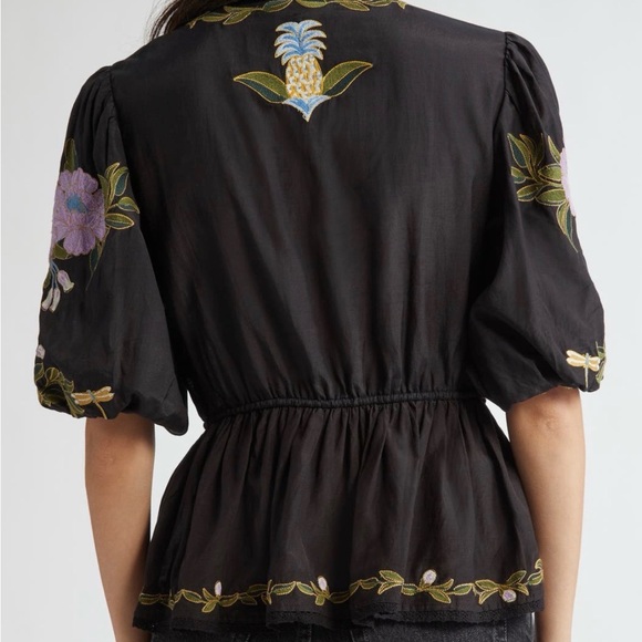 FARM Rio Floral Embroidered Button-Up Top - Picture 2 of 3